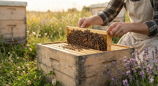 Hands-on sustainable apiary stewardship in a flowering landscape